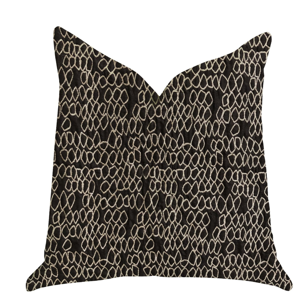 Plutus Carbonado Mine Luxury Throw Pillow In Black And White - Double Sided  20' X 30' Queen