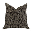 Plutus Carbonado Mine Luxury Throw Pillow In Black And White - Double Sided  26' X 26'