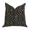 Plutus Posh Lady Black And Beige Tones Luxury Throw Pillow - Double Sided  20' X 20'