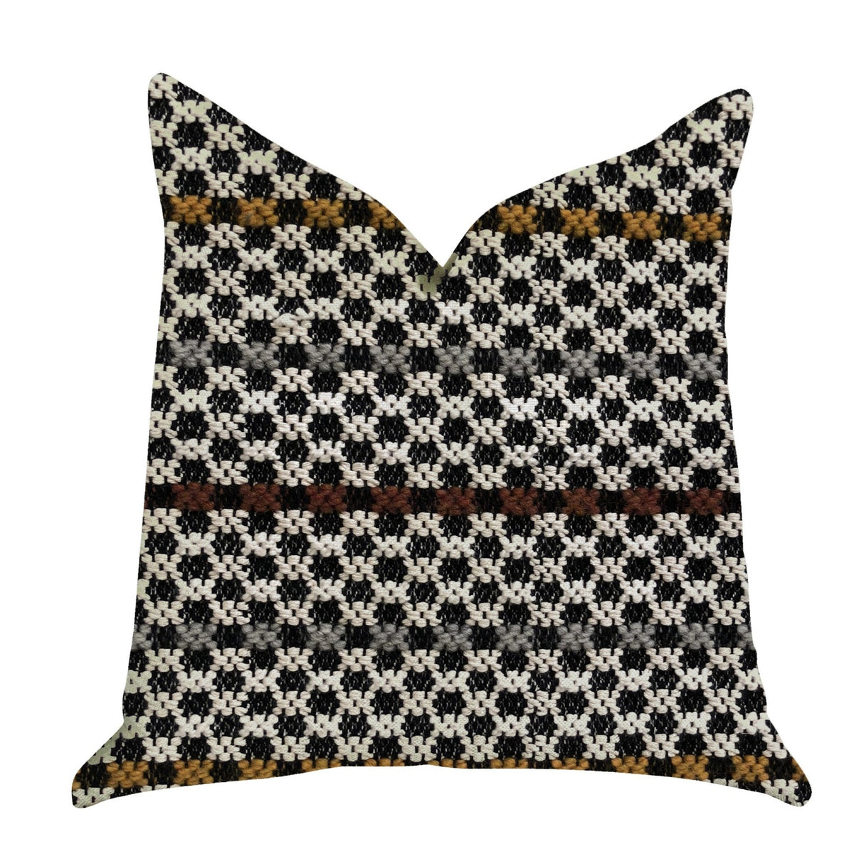 Plutus Poppy Chic Woven Luxury Throw Pillow In Multi Color  - Double Sided  20' X 36' King