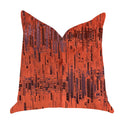 Plutus Luminous Skyscraper Luxury Throw Pillow In Orange Red Tones  - Double Sided  20' X 36' King