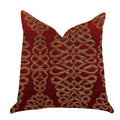 Plutus Sweet Henna Luxury Throw Pillow In Red And Gold - Double Sided  12' X 25'