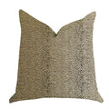 Plutus Shimmer In Gold Metallic Luxury Throw Pillow - Double Sided  24' X 24'