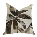 Plutus Santorini Cove Beige And Brown Tones Luxury Throw Pillow  - Double Sided  20' X 26' Standard