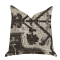 Plutus Metro Pulse Beige And Grey Tones Luxury Throw Pillows - Double Sided  16' X 16'