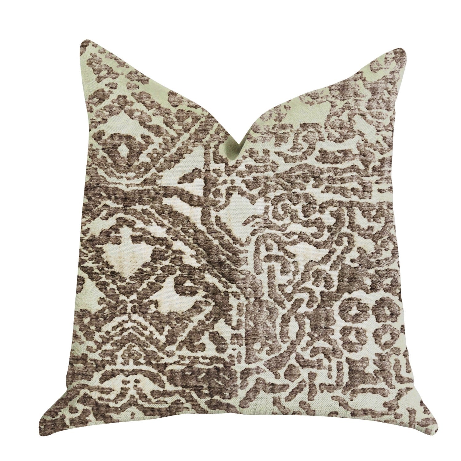 Plutus Dusky Cosmo Textured Luxury Throw Pillow - Double Sided  16' X 16'
