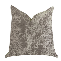 Plutus Garden Breeze Luxury Throw Pillow In Gray And Beige Colors  - Double Sided  12' X 25'
