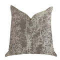 Plutus Garden Breeze Luxury Throw Pillow In Gray And Beige Colors  - Double Sided  20' X 20'