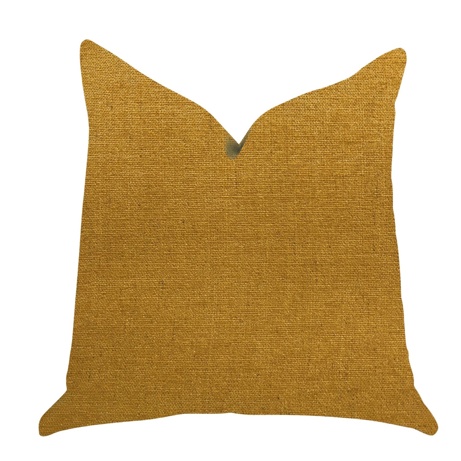 Plutus Wild Turmeric Luxury Throw Pillow In Gold  - Double Sided  22' X 22'