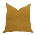 Plutus Wild Turmeric Luxury Throw Pillow In Gold  - Double Sided  26' X 26'