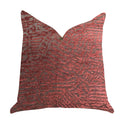Plutus Crushed Wine Luxury Throw Pillow In Dark Red  - Double Sided  16' X 16'