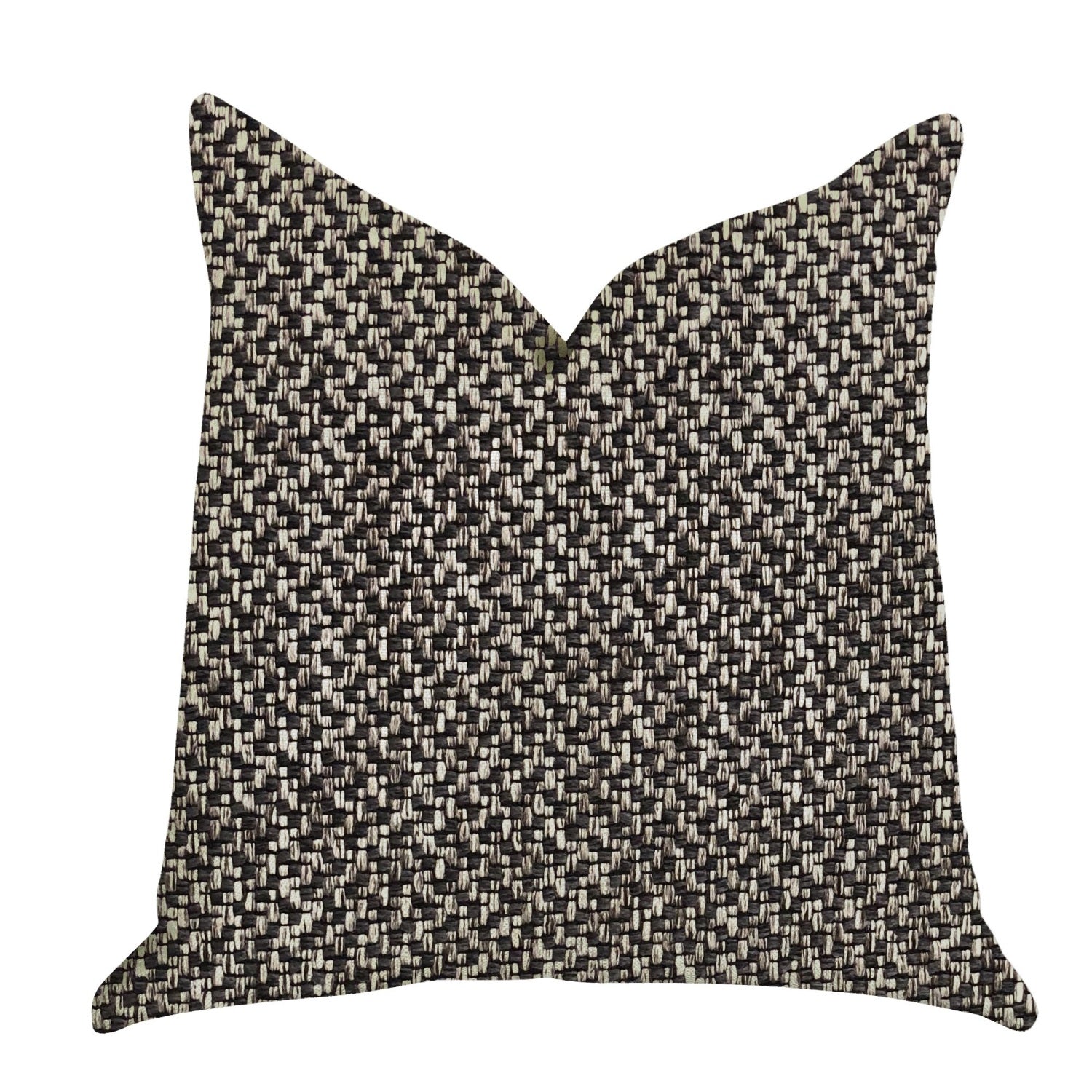 Plutus Salt And Pepper Luxury Throw Pillow In Grey And Black Tones - Double Sided  20' X 26' Standard