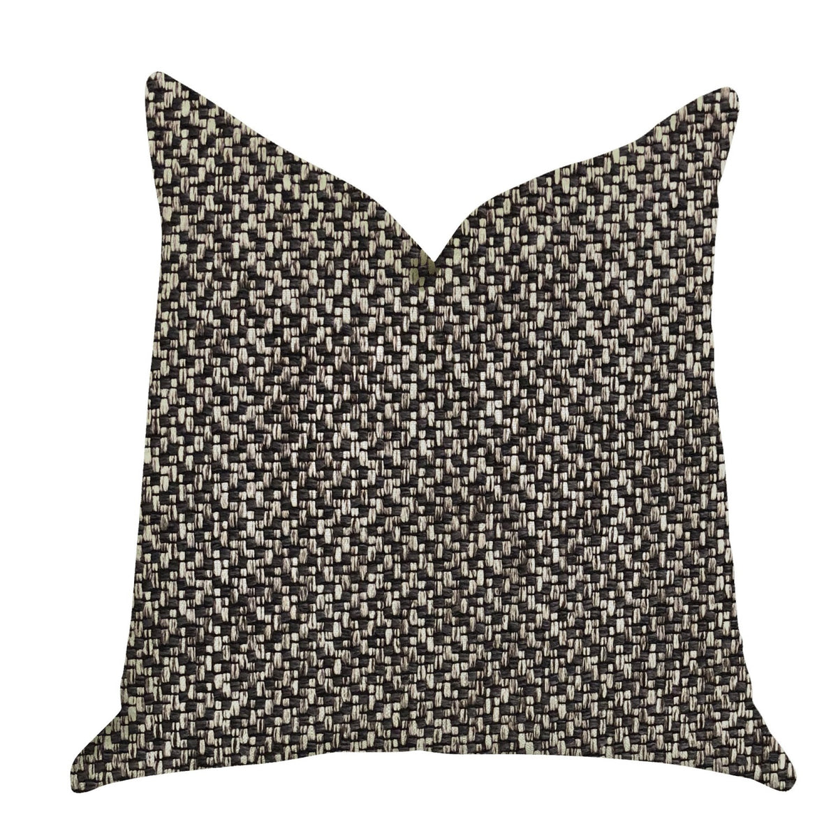 Plutus Salt And Pepper Luxury Throw Pillow In Grey And Black Tones - Double Sided  20' X 30' Queen