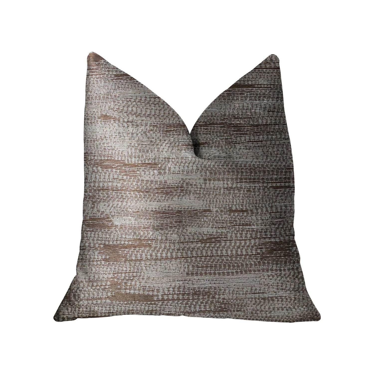 Plutus Pretty Oasis Brown Luxury Throw Pillow - Double Sided  22' X 22'