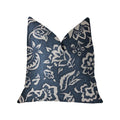 Plutus Elsi Pom Blue And White Luxury Throw Pillow - Double Sided  20' X 26' Standard