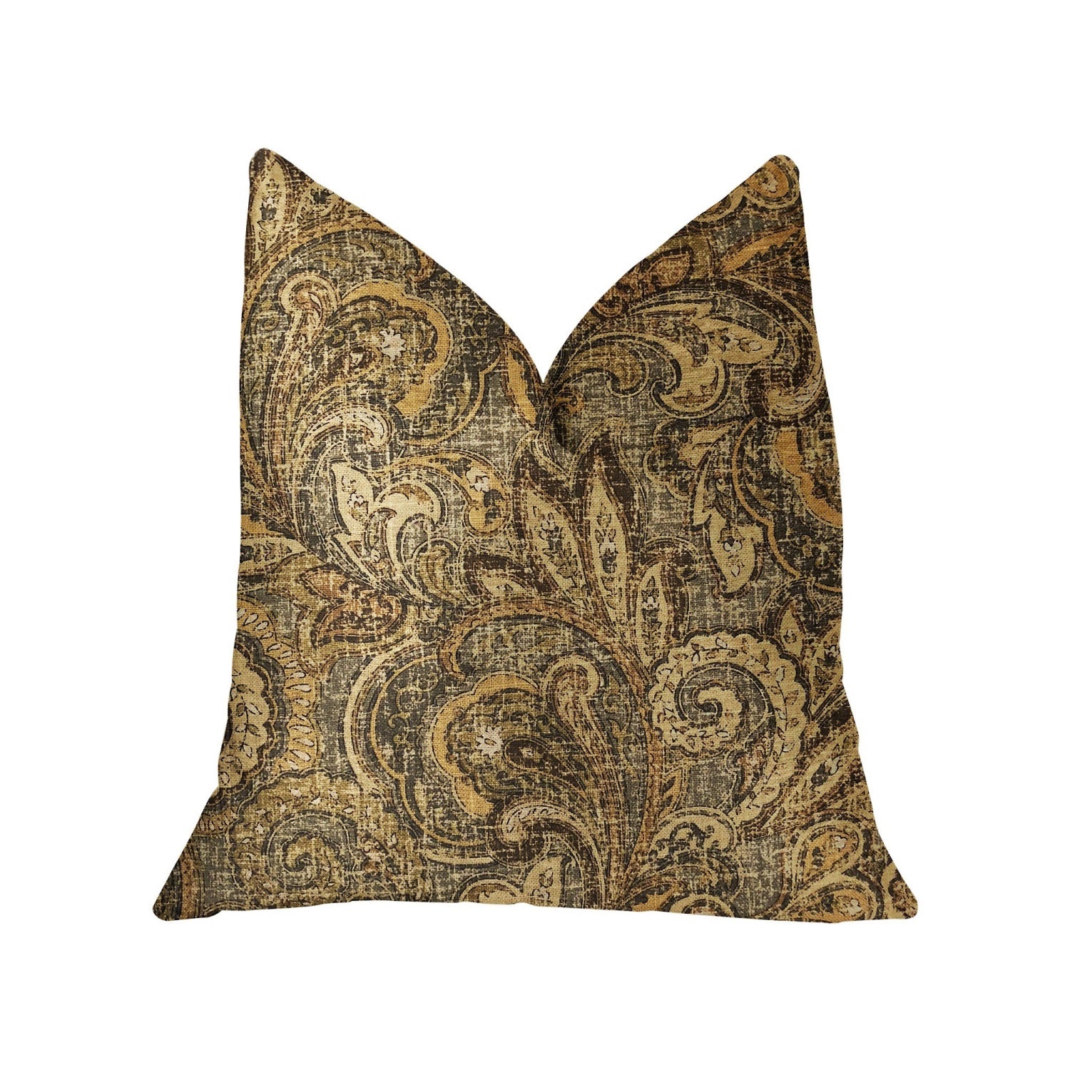 Plutus Cypress Field Brown Luxury Throw Pillow - Double Sided  20' X 30' Queen