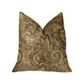 Plutus Cypress Field Brown Luxury Throw Pillow - Double Sided  24' X 24'