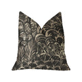 Plutus Rowan Gale Black And Beige Luxury Throw Pillow - Double Sided  18' X 18'