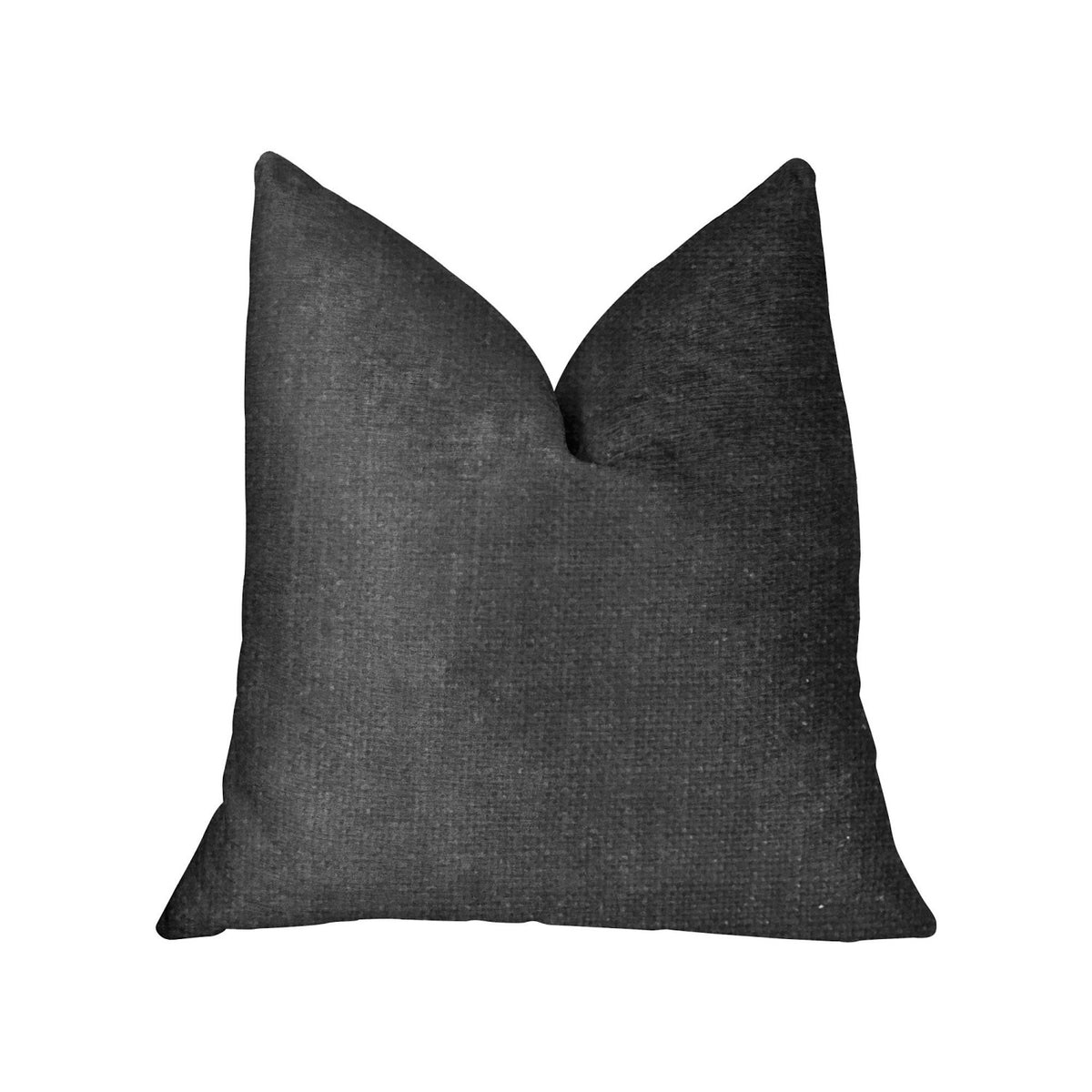 Plutus Luna Black Luxury Throw Pillow - Double Sided  20' X 30' Queen