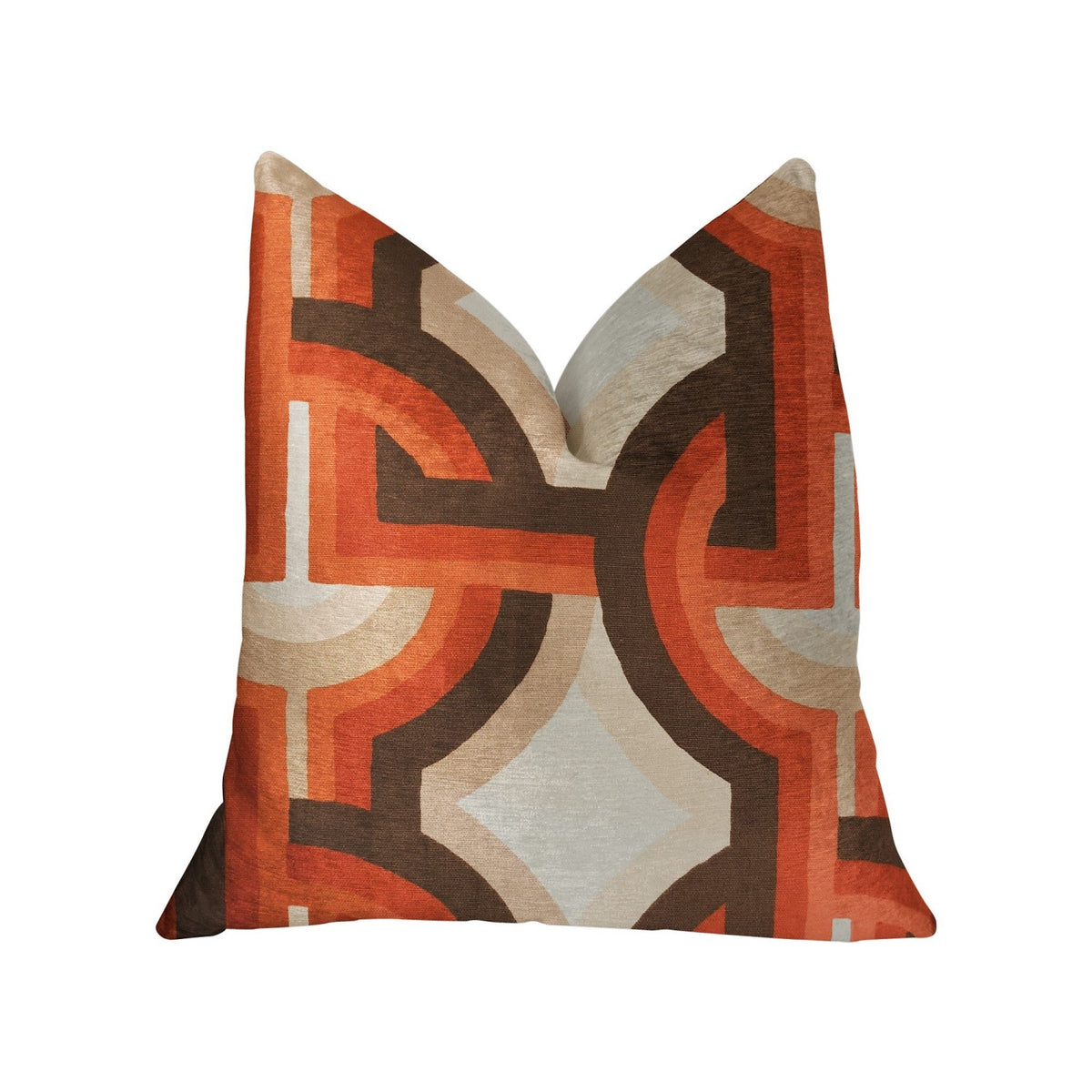 Plutus Delightful Chain Multicolor Luxury Throw Pillow - Double Sided  26' X 26'