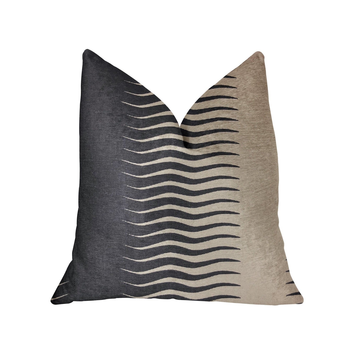 Plutus Dreamland Blue And White Luxury Throw Pillow - Double Sided  12' X 20'