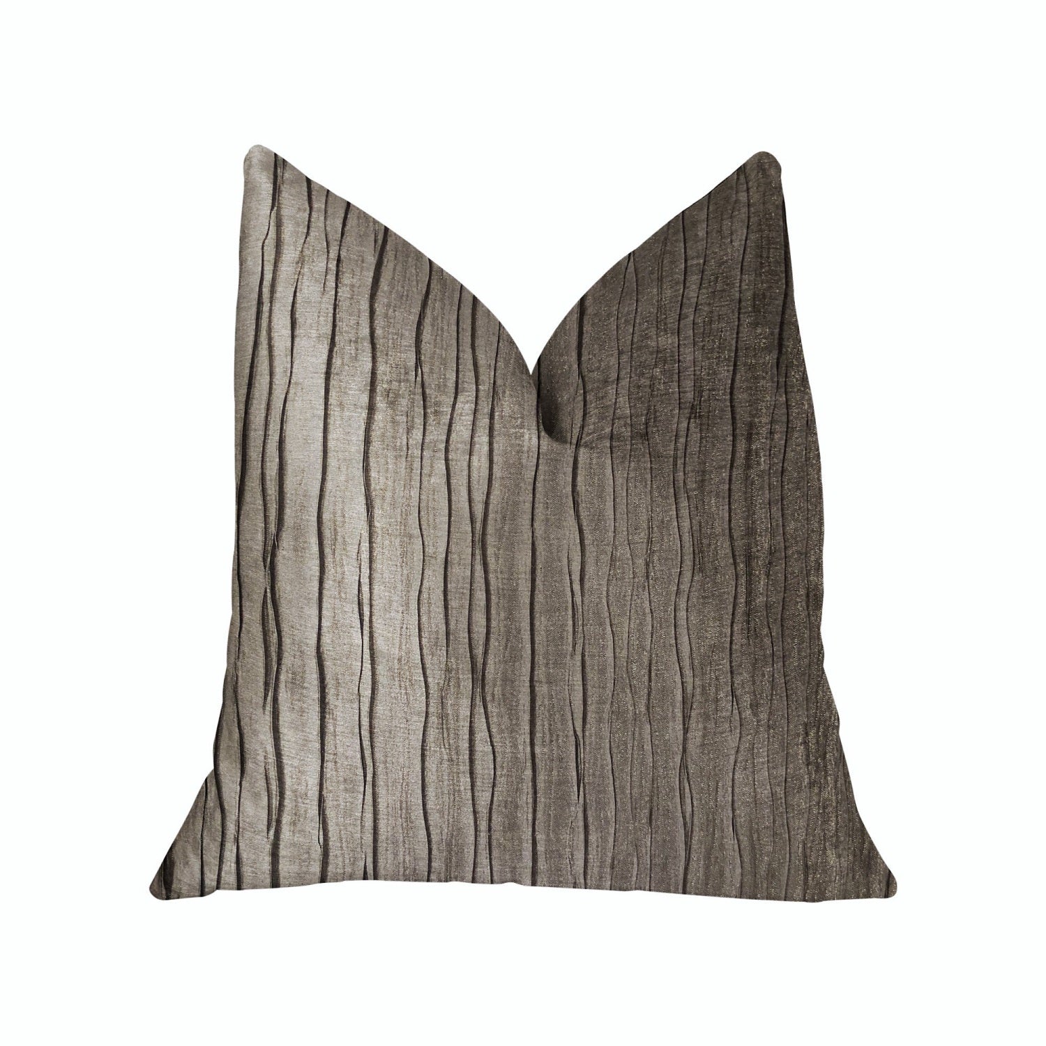Plutus Solitude Gray Luxury Throw Pillow - Double Sided  12' X 20'