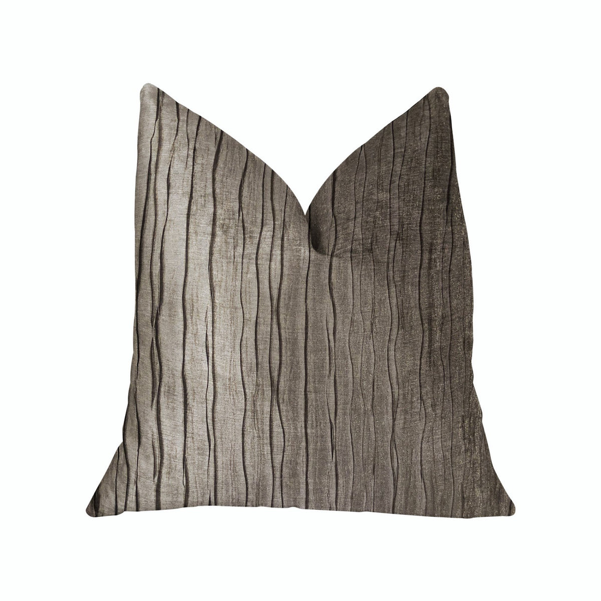 Plutus Solitude Gray Luxury Throw Pillow - Double Sided  20' X 26' Standard