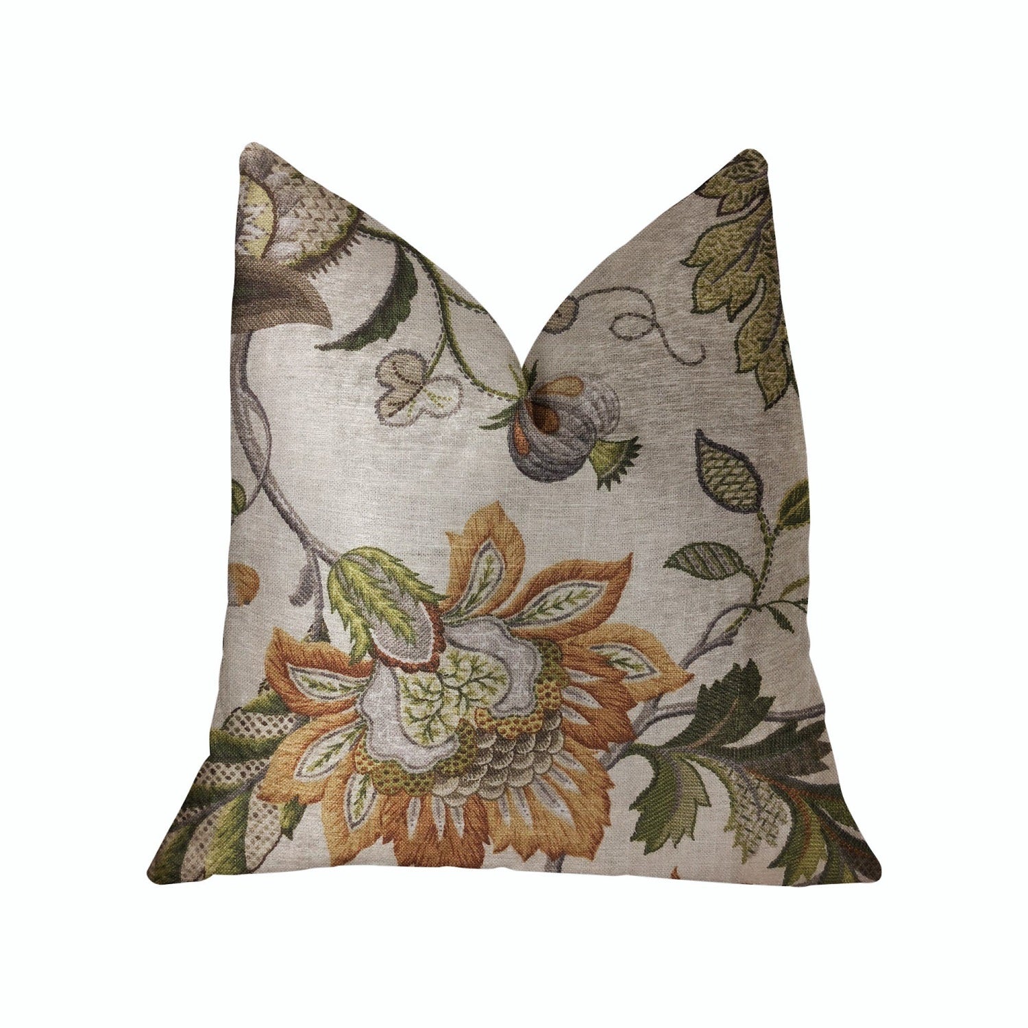 Plutus Harmony Meadows  Multicolor Luxury Throw Pillow - Double Sided  18' X 18'