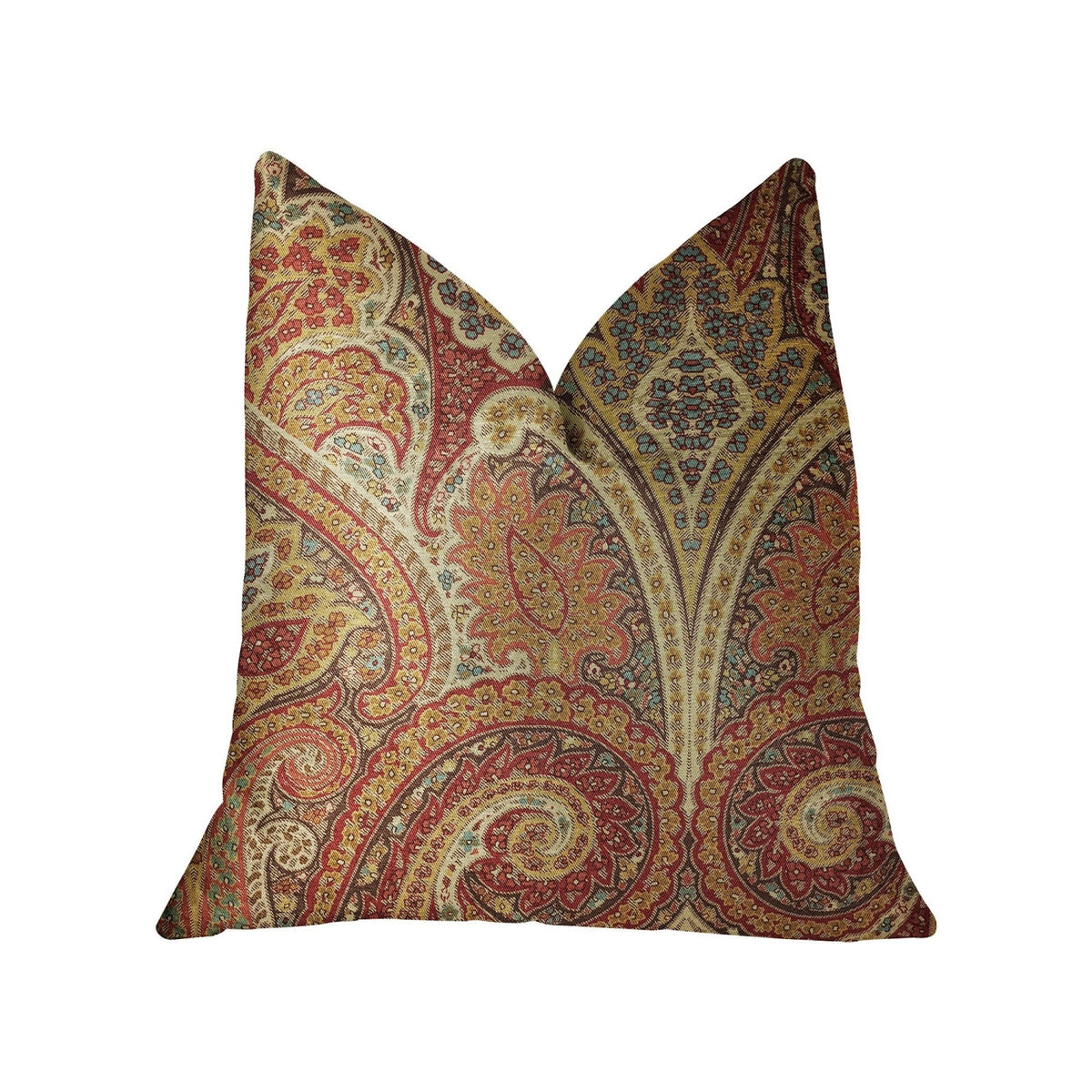 Plutus Monarch Serenade Multicolor Luxury Throw Pillow - Double Sided  16' X 16'