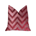 Plutus Valentina Red Luxury Throw Pillow - Double Sided  20' X 20'