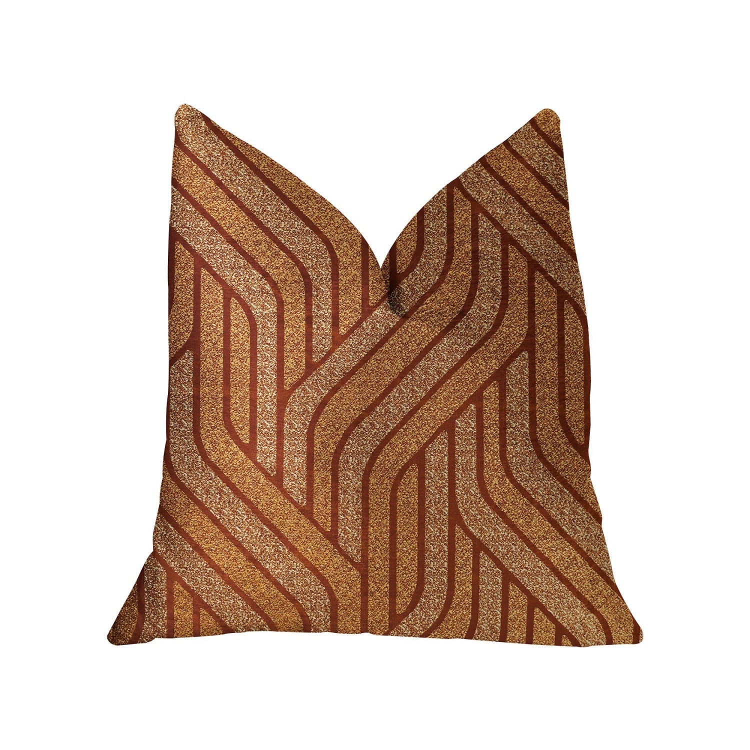 Plutus Twin Overpass Orange Luxury Throw Pillow - Double Sided  20' X 20'