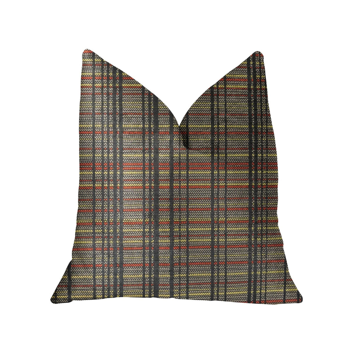 Plutus Grizzly Cay Gray Luxury Throw Pillow - Double Sided  24' X 24'