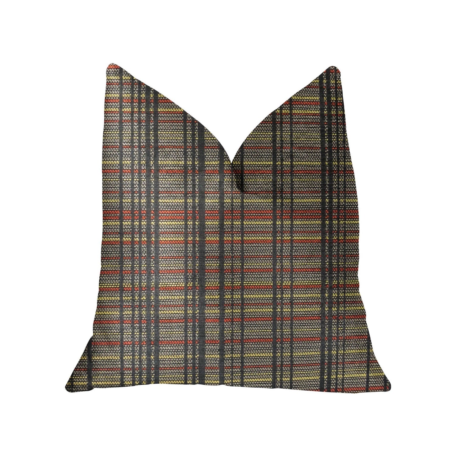 Plutus Grizzly Cay Gray Luxury Throw Pillow - Double Sided  26' X 26'