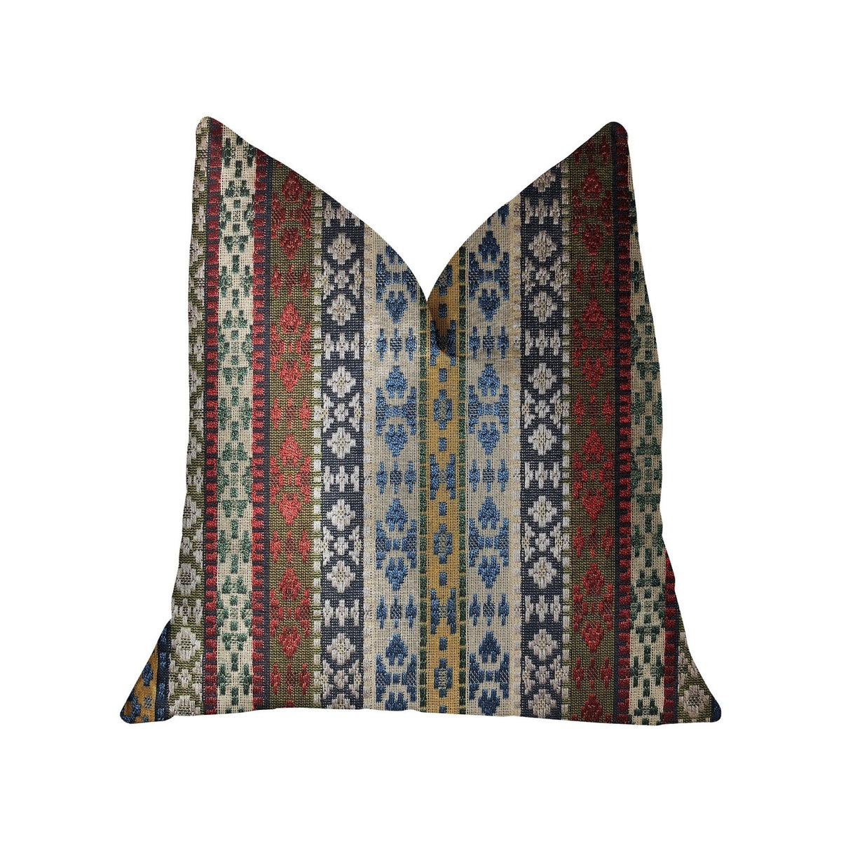 Plutus Arrowhead Canal Multicolor Luxury Throw Pillow - Double Sided  20' X 30' Queen