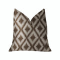 Plutus Casa Nova Brown Luxury Throw Pillow - Double Sided  20' X 30' Queen