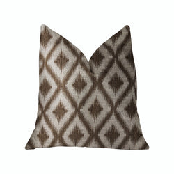 Plutus Casa Nova Brown Luxury Throw Pillow - Double Sided  20' X 30' Queen