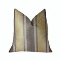 Plutus Graceful Bridge Yellow And Gray Luxury Throw Pillow - Double Sided  20' X 36' King