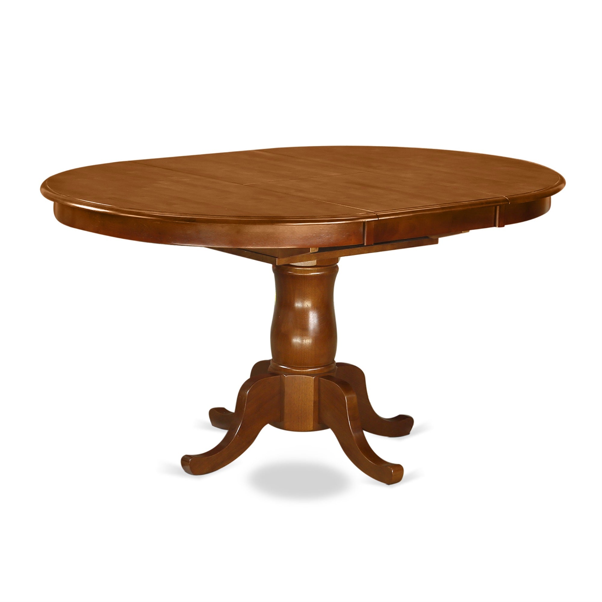 East West Furniture POAV5-SBR-W 5 Piece Modern Set Includes an Oval Wooden Table with Butterfly Leaf and 4 Dining Chairs, 42x60 Inch
