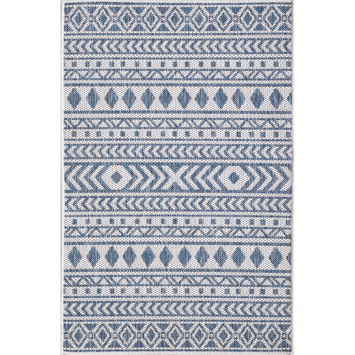 Provo 5776 Ivory/Blue Natura Area Rug, Size  33 Inch  X 411 Inch