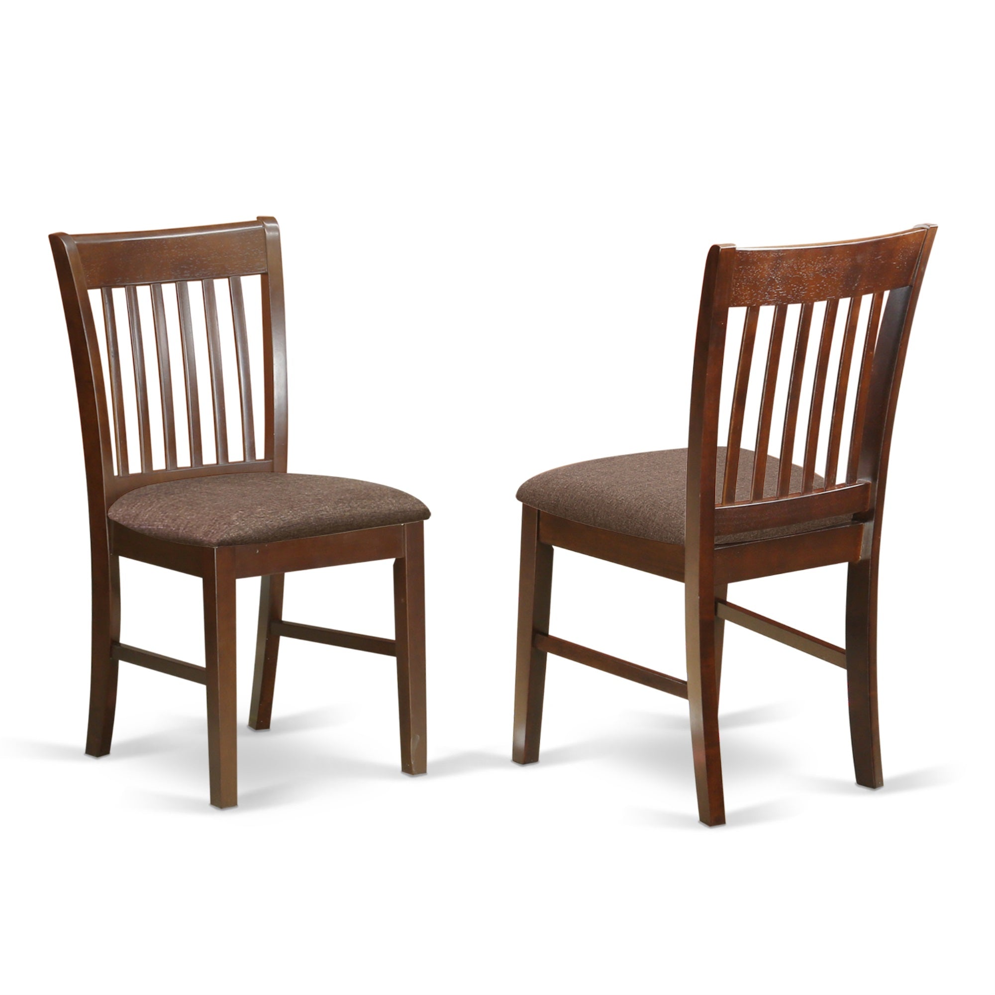 East West Furniture PSNO5C-MAH-C 5 Piece Dinette Set Includes a Rectangle Room Table with Butterfly Leaf and 2 Linen Fabric Dining Chairs with 2 Benches, 32x60 Inch