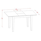 East West Furniture PST-SBR-T Picasso Dining Table - a Rectangle Wooden Table Top with Butterfly Leaf, 32x60 Inch, Saddle Brown
