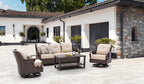 Brooks 4-Piece Aluminum Living Room Set With Swivel Chairs