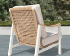 Riesling 4-Piece Wicker And Teak Living Room Set