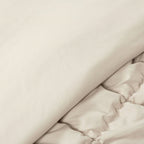 Twin/XL Soft Lightweight Puff Textured 2-Piece Comforter Set in Neutral Tan