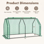 Portable Mini Greenhouse with PE Cover and Roll-Up Door