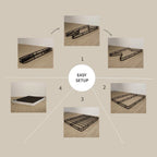 Queen size 8-inch Metal Frame Box-Spring Mattress Foundation with Cover