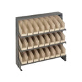 Pick Rack, slopped, bench style, 12-1/2L x 36W x 23H, 250 lbs. capacity, (3) shelves configuration, includes: (24) QSB101 ivory 