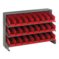 Pick Rack, slopped, bench style, 12-1/2L x 36W x 23H, 250 lbs. capacity, (3) shelves configuration, includes: (24) QSB101 red bi