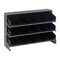 Pick Rack, slopped, bench style, 12-1/2L x 36W x 23H, 250 lbs. capacity, (3) shelves configuration, includes: (15) QSB102 blue b