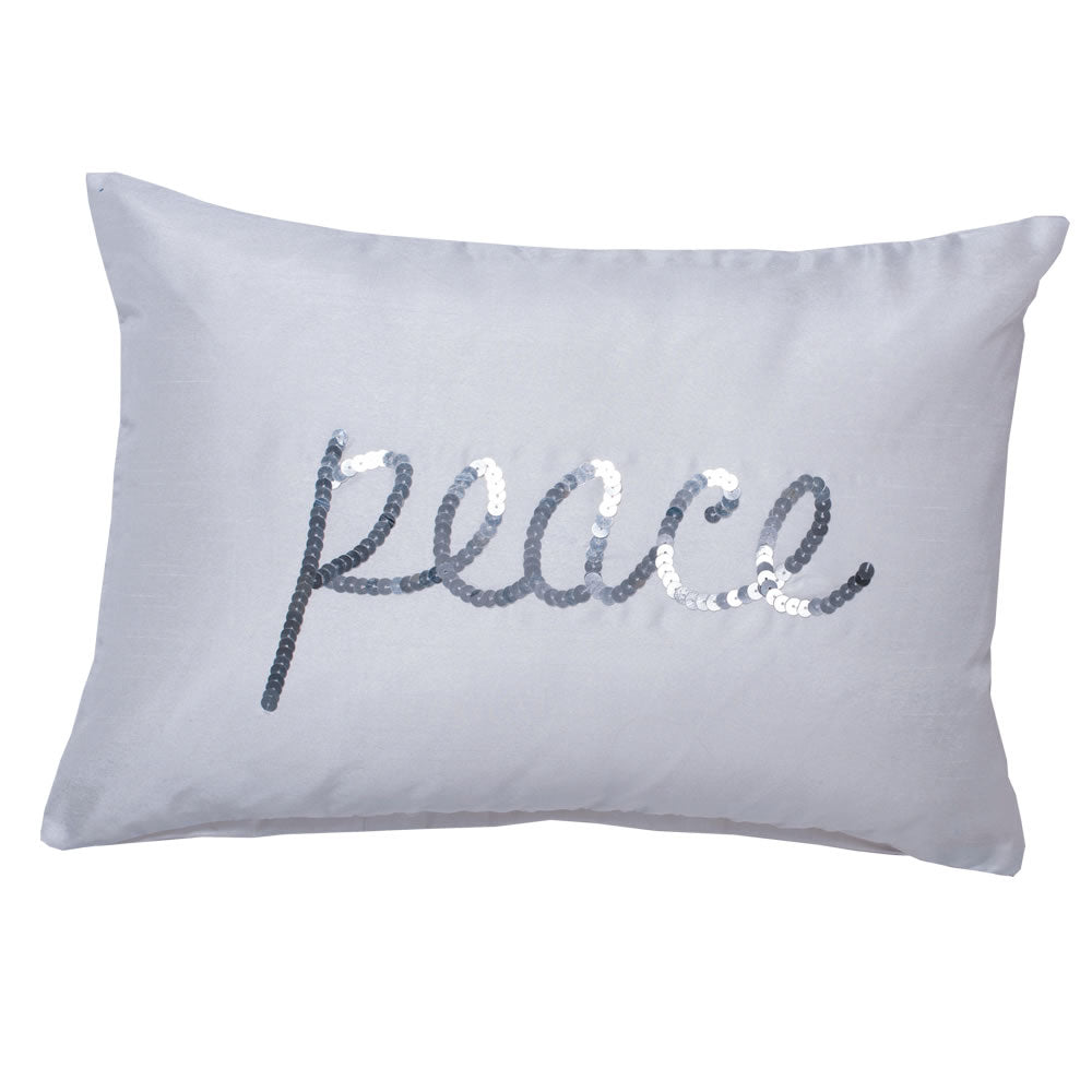 Vickerman 14 x 20 Sequin Peace Pillow  QTX17381